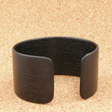 American White Ash-Stained Black-Wooden Bangle- Wood Bracelet - Cuff Made in Melbourne Australia