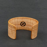 Fiddleback Oak Bangle, Wooden Bentwood Bracelet, Oiled Matt Finish Cuff