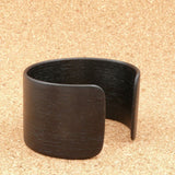 American White Ash-Stained Black-Wooden Bangle- Wood Bracelet - Cuff Made in Melbourne Australia