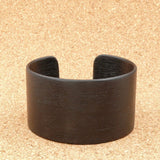 American White Ash-Stained Black-Wooden Bangle- Wood Bracelet - Cuff Made in Melbourne Australia