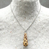 Handmade Wooden teardrop shape Natural Pendant with necklace made out of Native Australian Callistemon (Bottlebrush)- with necklace- native made in Melbourne-Australia