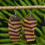 Licorice All Sorts - Twisted Wooden Earrings - 3 sizes!