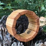 Trapezoid  Wooden  Bracelet - Fiddleback   Tasmanian  Oak-Made   in Melbourne