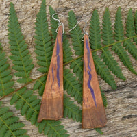 Eucalyptus Purple Wood Handmade Wooden Australian Earrings Melbourne 