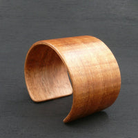 Tasmanian Fiddleback Blackwood Bangle, Wooden Bentwood Bracelet, Cuff Made in Melbourne- Australia