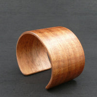 Tasmanian Fiddleback Blackwood Bangle, Wooden Bentwood Bracelet, Cuff Made in Melbourne- Australia