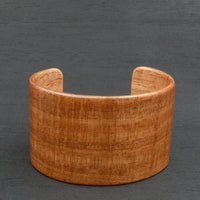 Tasmanian Fiddleback Blackwood Bangle, Wooden Bentwood Bracelet, Cuff Made in Melbourne- Australia