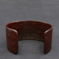 Wengi Bangle, Wooden Bentwood Bracelet, Cuff extra Glossy Lacquer Finish-Made in Melbourne- Australia