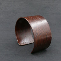 Wengi Bangle, Wooden Bentwood Bracelet, Cuff extra Glossy Lacquer Finish-Made in Melbourne- Australia