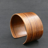 Teak Bangle, Wooden Bentwood Bracelet, Cuff extra Glossy Lacquer Finish-Made in Melbourne- Australia