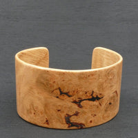 Oak Burl Bangle, Wooden Bentwood Bracelet, Cuff extra Glossy Lacquer Finish-Made in Melbourne- Australia