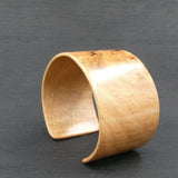 Oak Burl Bangle, Wooden Bentwood Bracelet, Cuff extra Glossy Lacquer Finish-Made in Melbourne- Australia