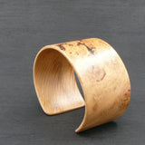 Oak Burl Bangle, Wooden Bentwood Bracelet, Cuff extra Glossy Lacquer Finish-Made in Melbourne- Australia