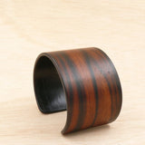 Macassar Ebony Wooden Bracelet - Made in Melbourne-Australia Cuff