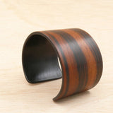 Macassar Ebony Wooden Bracelet - Made in Melbourne-Australia Cuff