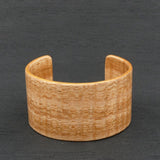 Tasmanian Fiddleback Oak Bangle, Wooden Bentwood Bracelet, Oiled Matt Finish Cuff