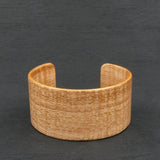 Fiddleback Oak Bangle, Wooden Bentwood Bracelet, Oiled Matt Finish Cuff