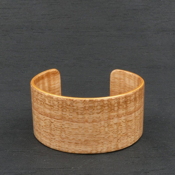 Fiddleback Oak Bangle, Wooden Bentwood Bracelet, Oiled Matt Finish Cuff