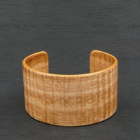 Tasmanian Fiddleback Oak Bangle, Wooden Bentwood Bracelet, Oiled Matt Finish Cuff