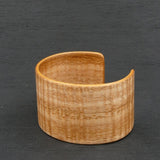 Tasmanian Fiddleback Oak Bangle, Wooden Bentwood Bracelet, Oiled Matt Finish Cuff