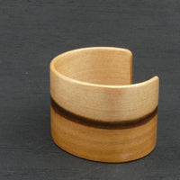 Tasmanian Blackheart Sassafras Bangle, Wooden Bentwood Bracelet - Cuff Made in Melbourne- Australia