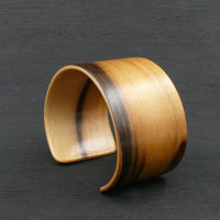 Tasmanian Blackheart Sassafras Bangle, Wooden Bentwood Bracelet - Cuff Made in Melbourne- Australia