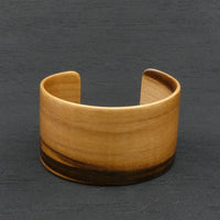 Tasmanian Blackheart Sassafras Bangle, Wooden Bentwood Bracelet - Cuff Made in Melbourne- Australia