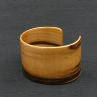 Tasmanian Blackheart Sassafras Bangle, Wooden Bentwood Bracelet - Cuff Made in Melbourne- Australia