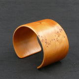 Tasmanian Birdseye Huon Pine Bangle, Wooden Bentwood Bracelet - Cuff Made in Melbourne- Australia