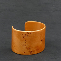 Tasmanian Birdseye Huon Pine Bangle, Wooden Bentwood Bracelet - Cuff Made in Melbourne- Australia