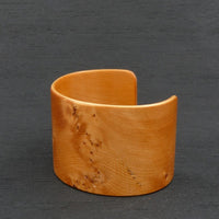 Tasmanian Birdseye Huon Pine Bangle, Wooden Bentwood Bracelet - Cuff Made in Melbourne- Australia