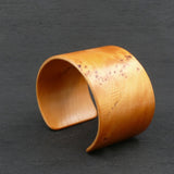 Tasmanian Birdseye Huon Pine Bangle, Wooden Bentwood Bracelet - Cuff Made in Melbourne- Australia