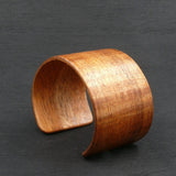 Tasmanian Fiddleback Blackwood Bangle, Wooden Bentwood Bracelet, Oiled Matt Finish - Made in Melbourne-Australia