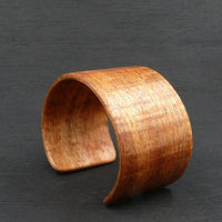 Tasmanian Fiddleback Blackwood Bangle, Wooden Bentwood Bracelet, Oiled Matt Finish - Made in Melbourne-Australia