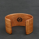 Tasmanian Fiddleback Blackwood Bangle, Wooden Bentwood Bracelet, Oiled Matt Finish - Made in Melbourne-Australia