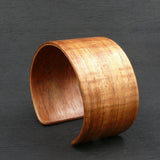 Tasmanian Fiddleback Blackwood Bangle, Wooden Bentwood Bracelet, Oiled Matt Finish - Made in Melbourne-Australia