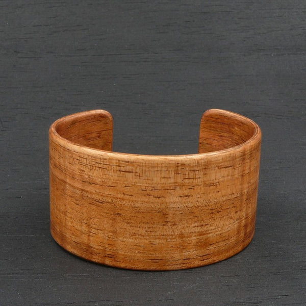 Tasmanian Fiddleback Blackwood Bangle, Wooden Bentwood Bracelet, Oiled Matt Finish - Made in Melbourne-Australia