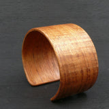 Tasmanian Fiddleback Blackwood Bangle, Wooden Bentwood Bracelet, Oiled Matt Finish - Made in Melbourne-Australia