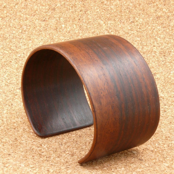 Indian Rosewood Bangle, Wooden Bentwood Bracelet-Cuff Made in Melbourne, Australia