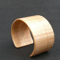 Wooden Bracelet Tasmanian Fiddleback Oak Cuff- Made in Melbourne Australia