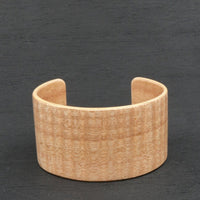 Wooden Bracelet Tasmanian Fiddleback Oak Cuff- Made in Melbourne Australia