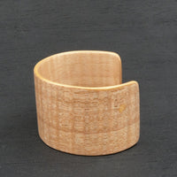 Tasmanian Fiddleback Oak Bangle, Wooden Bentwood Bracelet, made in Melbourne, Australia- Cuff Glossy Lacquer Finish