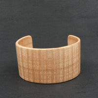 Wooden Bracelet Tasmanian Fiddleback Oak Cuff- Made in Melbourne Australia