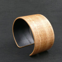 Wooden Bracelet Tasmanian Fiddleback Oak Cuff- Made in Melbourne Australia