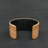 Wooden Bracelet Tasmanian Fiddleback Oak Cuff- Made in Melbourne Australia