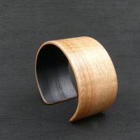 Wooden Bracelet Tasmanian Fiddleback Oak Cuff- Made in Melbourne Australia