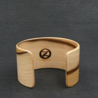 Wooden Bracelet-Tasmanian Blackheart Sassafras Bangle Cuff-Made in Melbourne Australia