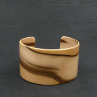 Wooden Bracelet-Tasmanian Blackheart Sassafras Bangle Cuff-Made in Melbourne Australia