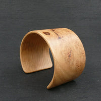 Oak Burl Bangle, Wooden Bentwood Bracelet - Cuff Made in Melbourne- Australia