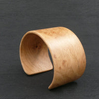 Oak Burl Bangle, Wooden Bentwood Bracelet - Cuff Made in Melbourne- Australia